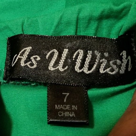 GREEN Strapless mini dress - Picture 3 of 5